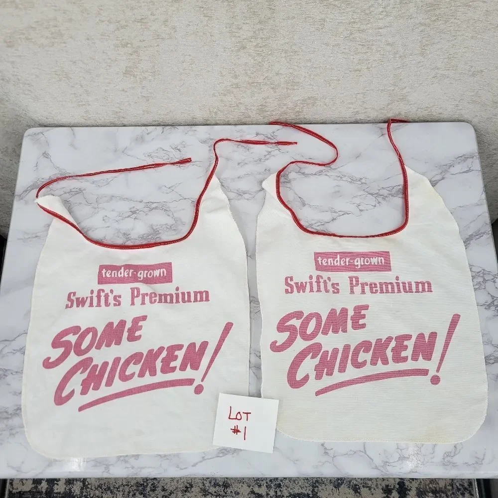 Swift's Premium Chicken Bibs Lot #1 Vintage Advertising